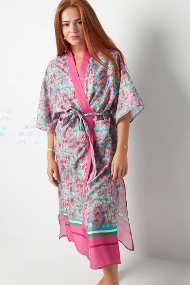 Kimono flower power - rosa h5 Imagen4